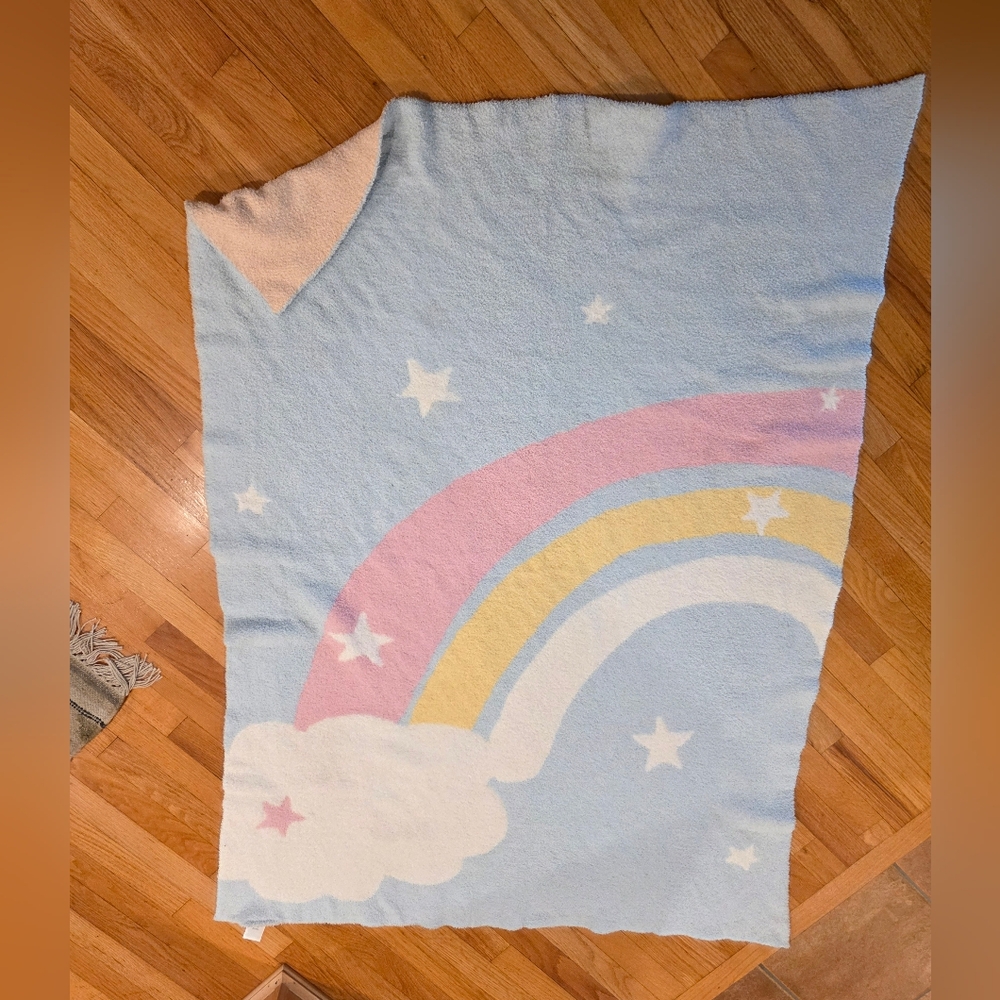 Rainbow Fuzzy Kid Throw Blanket